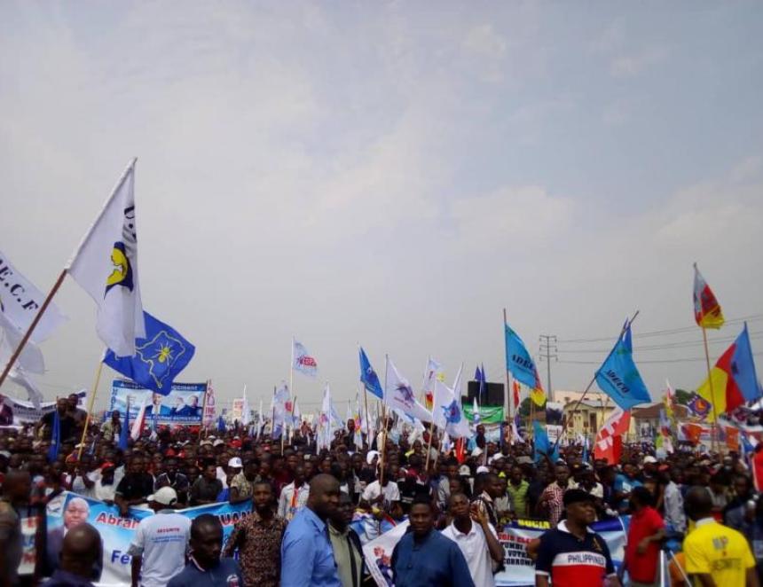 Militants et Combattants de l'oppostion au meeting de Kinshasa/Ph.ACTAULITE.CD