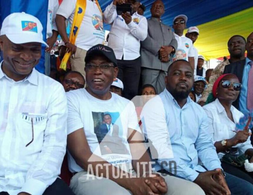 Shadary, Mova, Zoe et Jaynet Kabila au meeting du FCC / Ph. Christine Tshibuyi