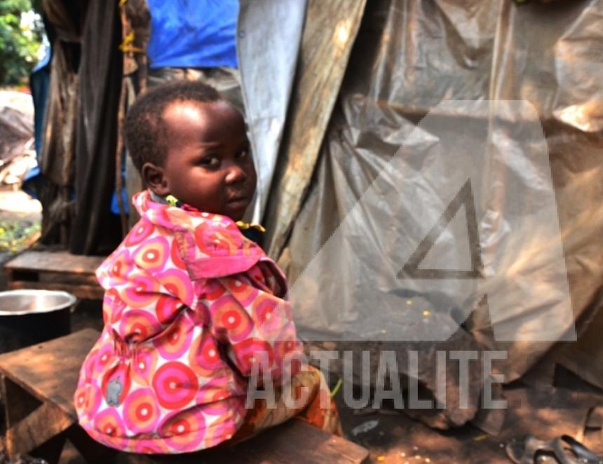 Un bébé dans un camp des déplacés à Kiwanja au Nord-Kivu/Ph ACTUALITE.CD
