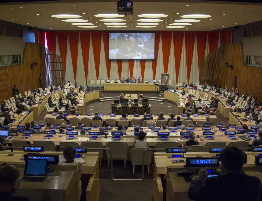 Salle de réunion de l'ONU. Photo Droits tiers