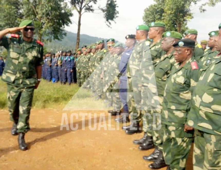 Parade des FARDC à l'état-major Sokola 1 à Beni/Ph Yassin Kombi ACTUALITE.CD