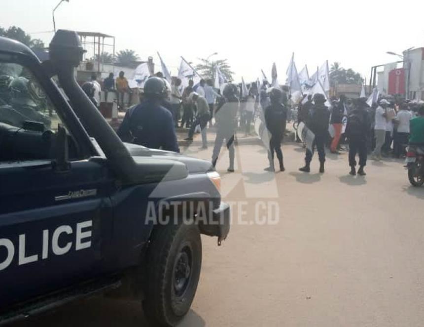 Marche des militants de l'UDPS contre le choix de Malonda comme président de la CENI/Ph ACTUALITE.CD