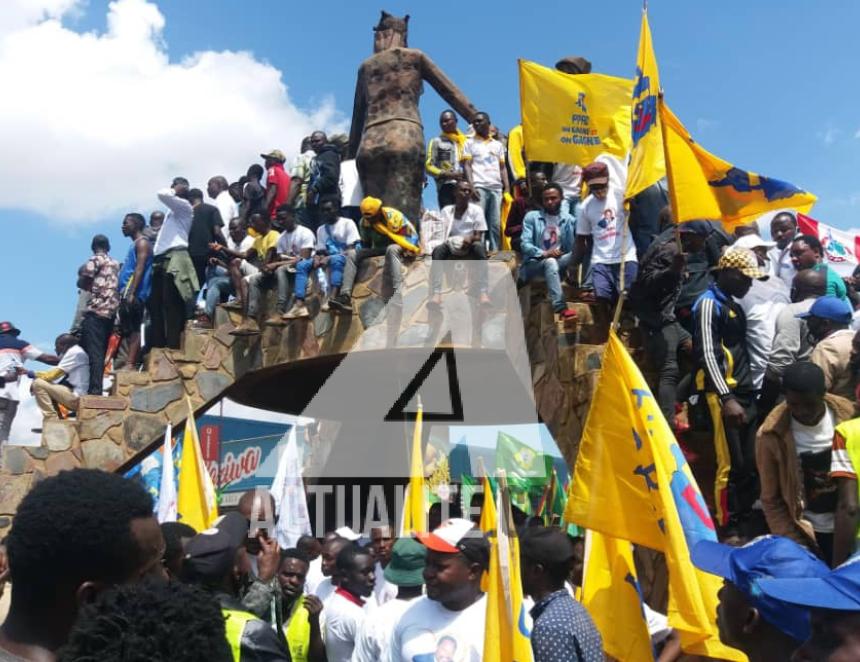Les militants FCC à Lubumbashi. Ph/ACTUALITE.CD.