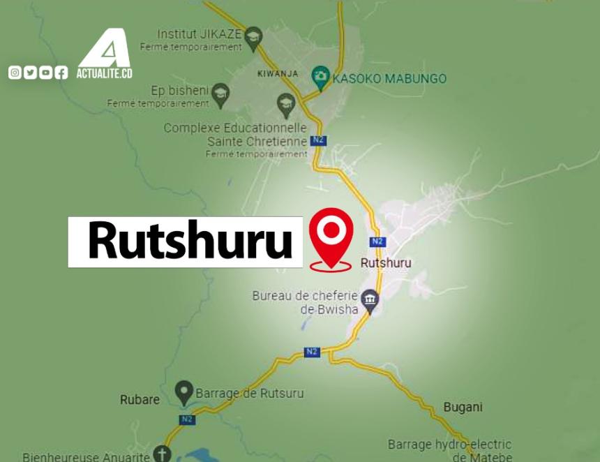 Carte du territoire de Rutshuru