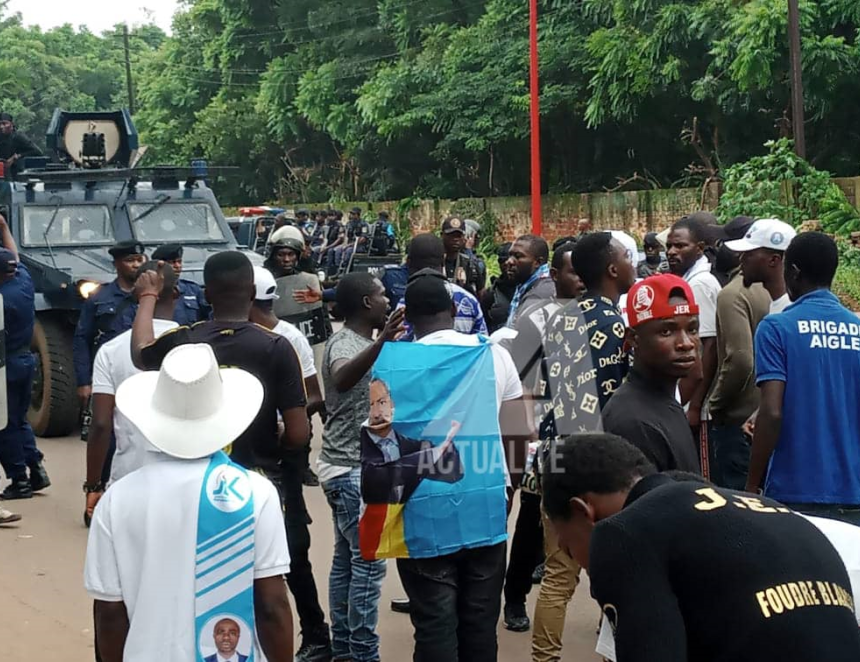 Manifestation des membres de Ensemble pour la République à Lubumbashi 