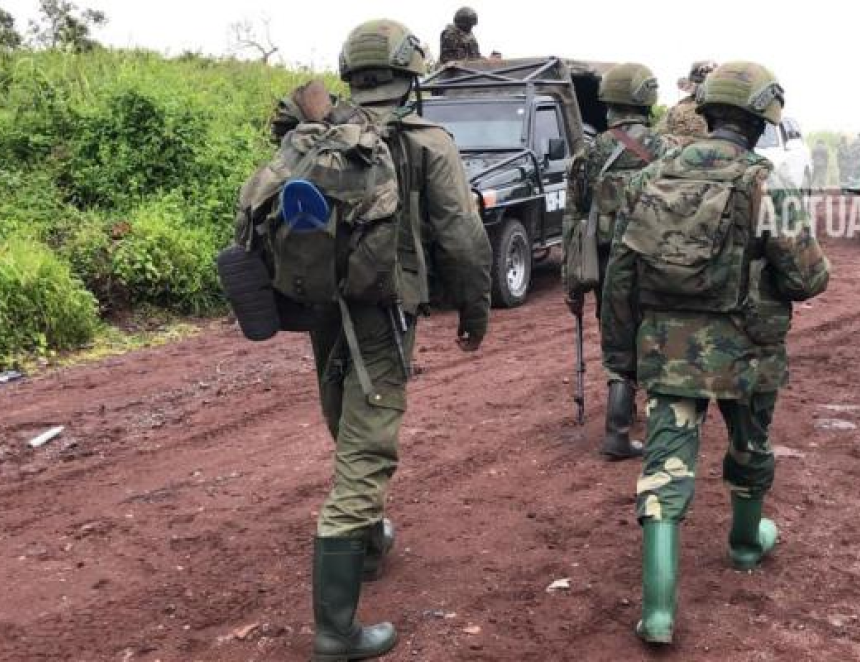 Les rebelles du M23 à Kibumba