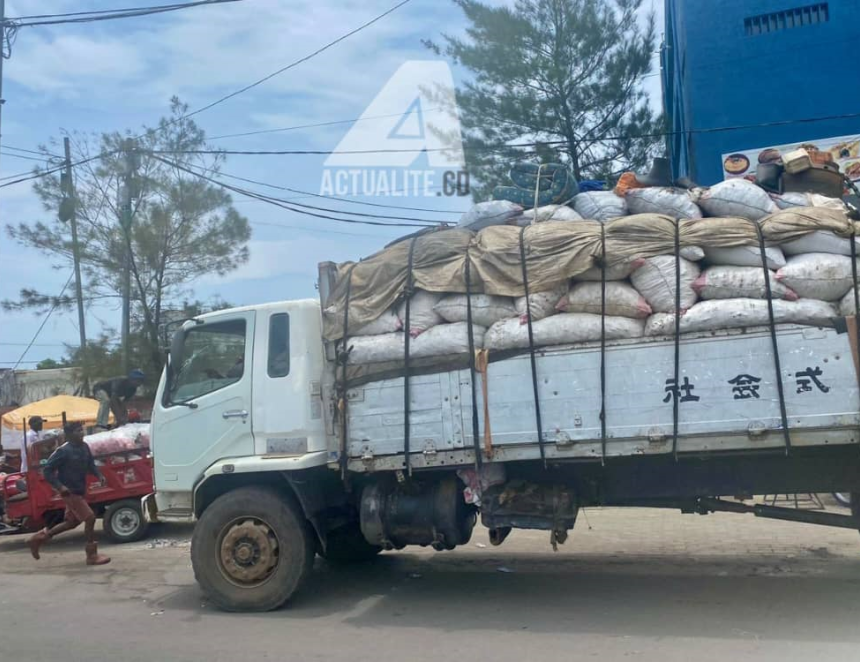 L'arrivée à Goma d'un camion avec marchandises en provenance de Rutshuru