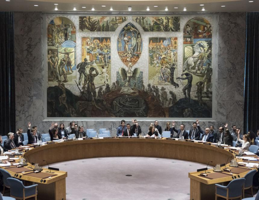 Une réunion du Conseil de sécurité des Nations unies