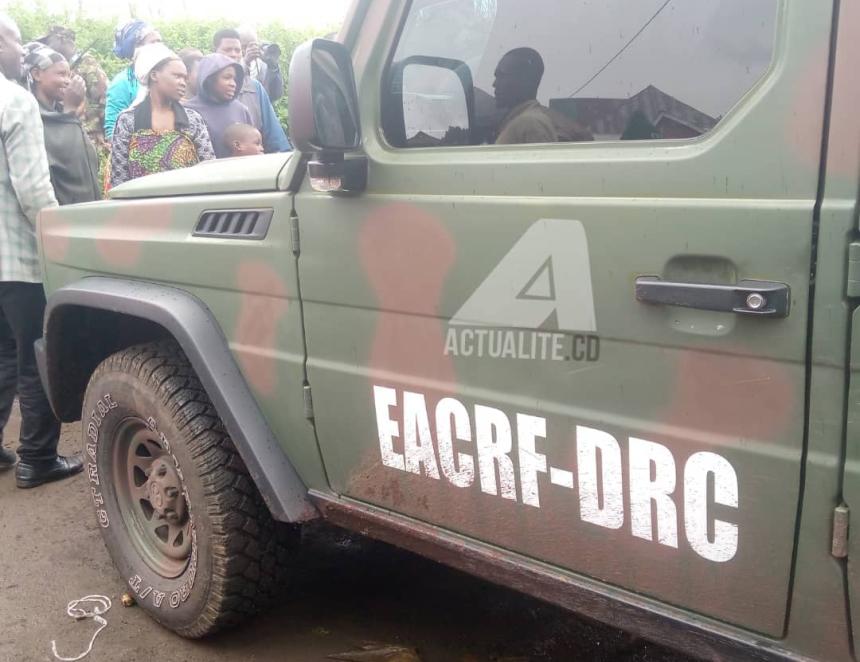 Un véhicule de la force régionale de l'EAC