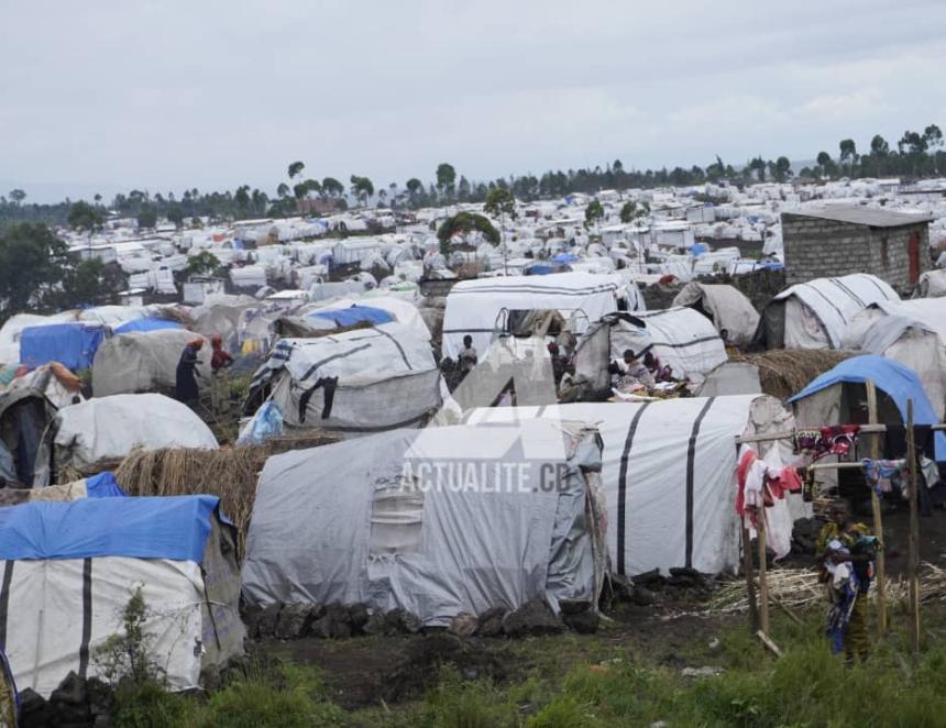 Le camp de déplacés de Bulengo, dans la périphérie de Goma