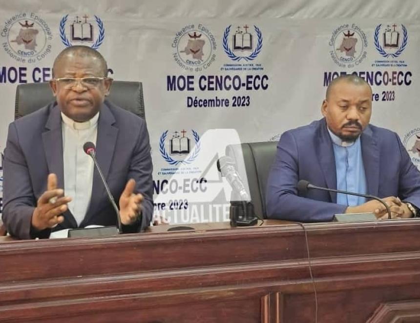 Mgr Donatien Nshole et Rév Eric Nsenga