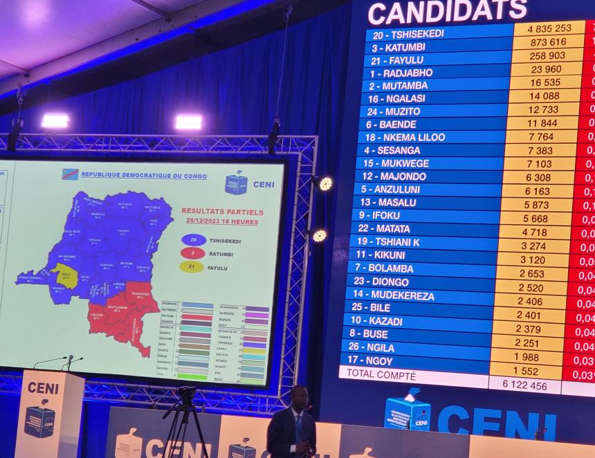 Les résultats partiels de la présidentielle 