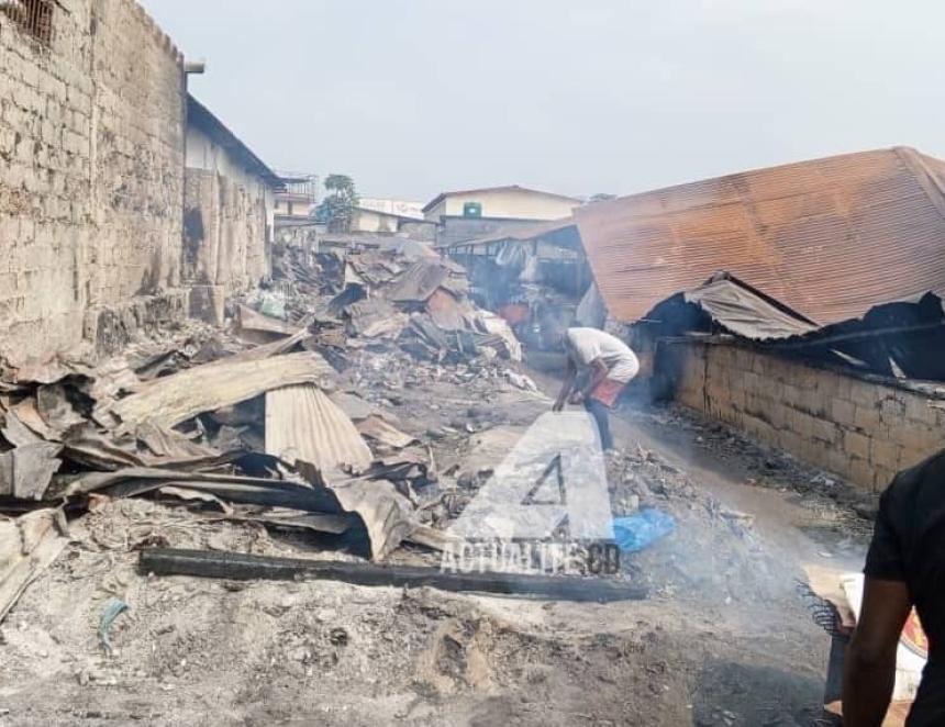 Le marché municipal de Matete incendié 