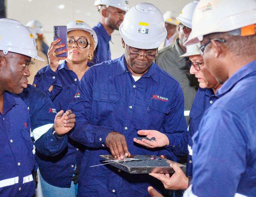 Jean-Lucien Bussa, ministre du portefeuille en visite à Kamoa Copper 