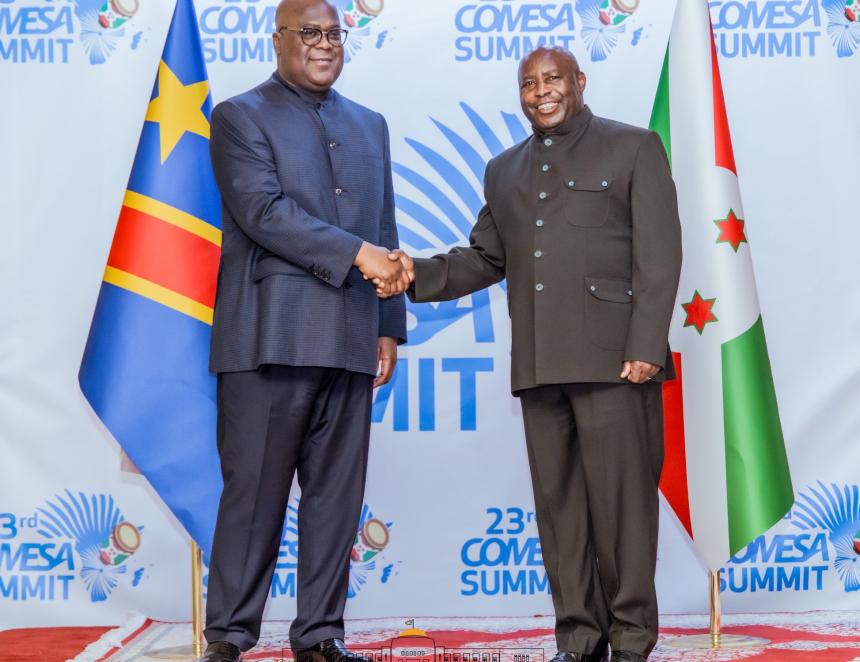 Félix Tshisekedi et Evariste Ndayishimiye