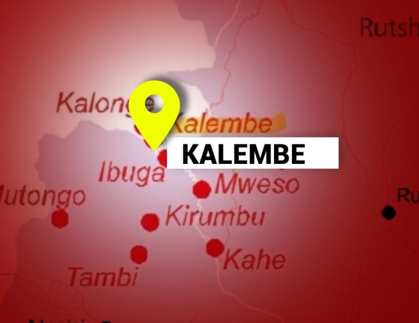 Kalembe sur la carte du Nord-Kivu