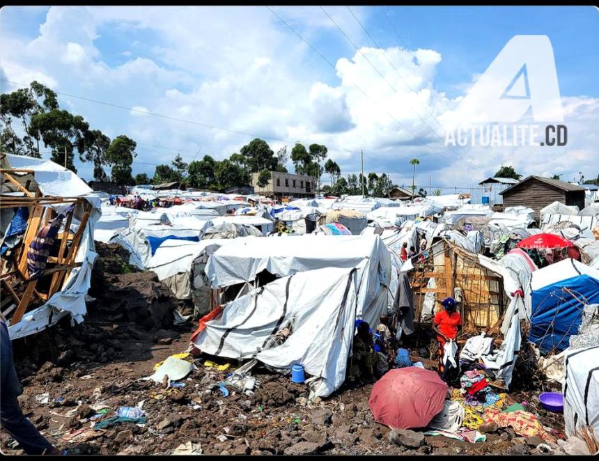 Le site des déplacés de Lushagala