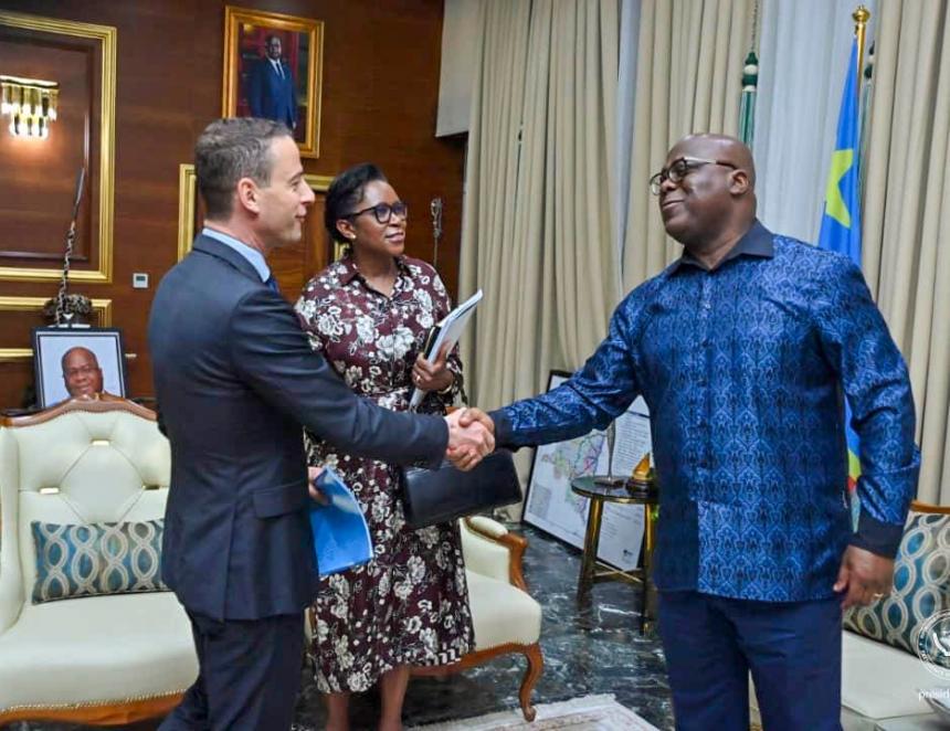Rencontre du DG du Groupe Glencore et Félix Tshisekedi ainsi que Judith Suminwa