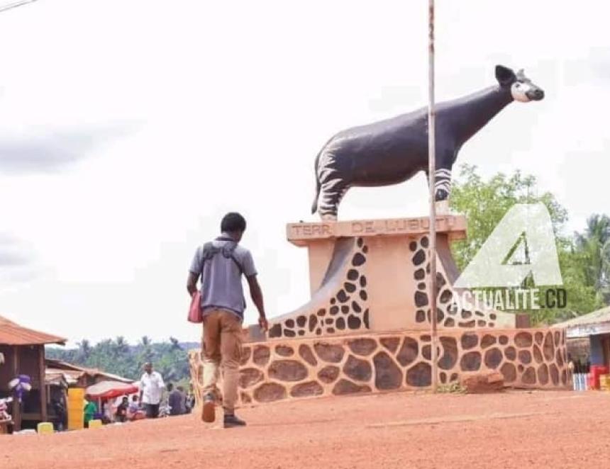 Un rond-point à Lubutu