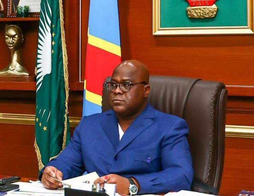 Félix Tshisekedi en visioconférence à la réunion SADC-EAC