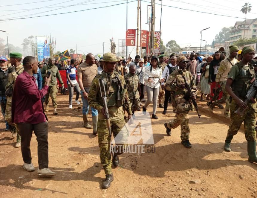 Les rebelles du M23 à Bukavu le 20 février 2025