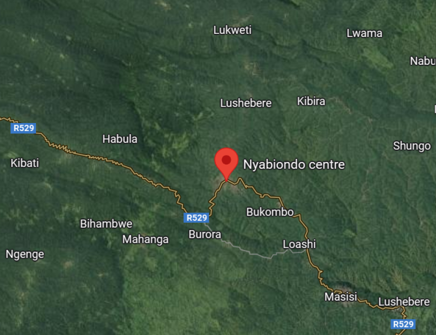 Nyabiondo sur la carte