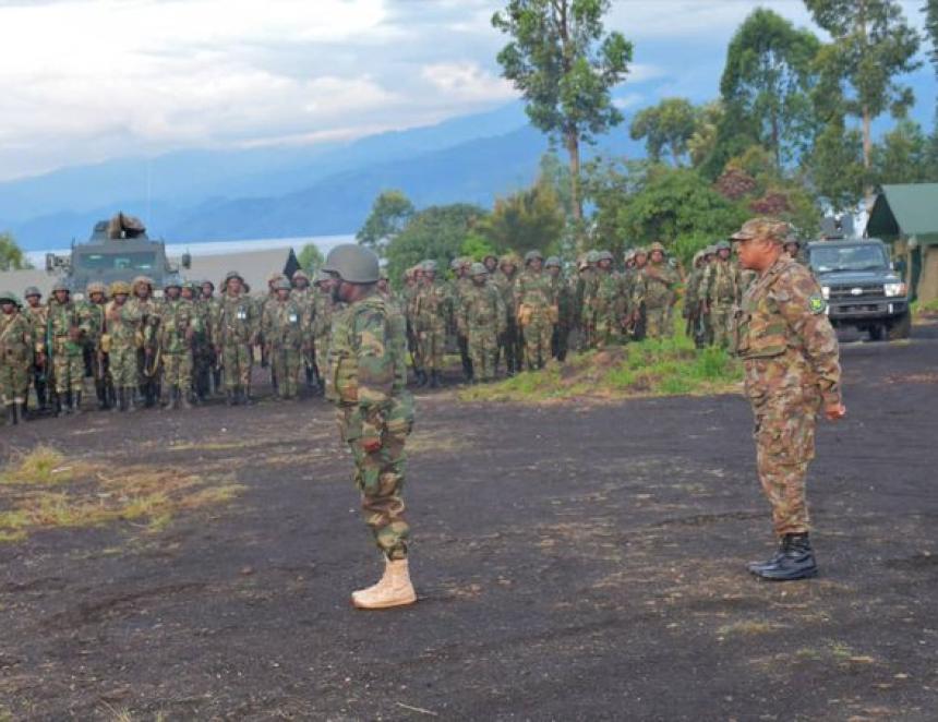 Les troupes de SAMIRDC à Mubambiro près de Goma