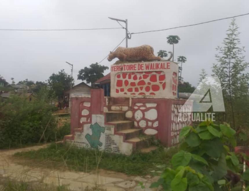 Le rond-point à Walikale-centre