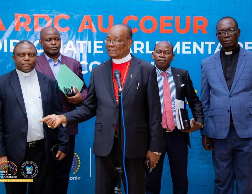 Les délégués de la CENCO et de l'ECC après échange avec la mission de l'APF