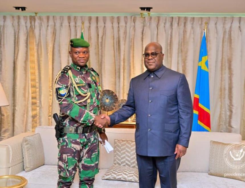 Felix Tshisekedi et Brice Oligui Nguema à Kinshasa
