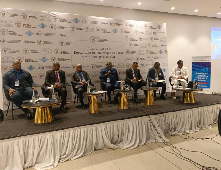 Conférence de presse de la Cenaref sur l'inscription de la RDC sur la liste grise du Gafi