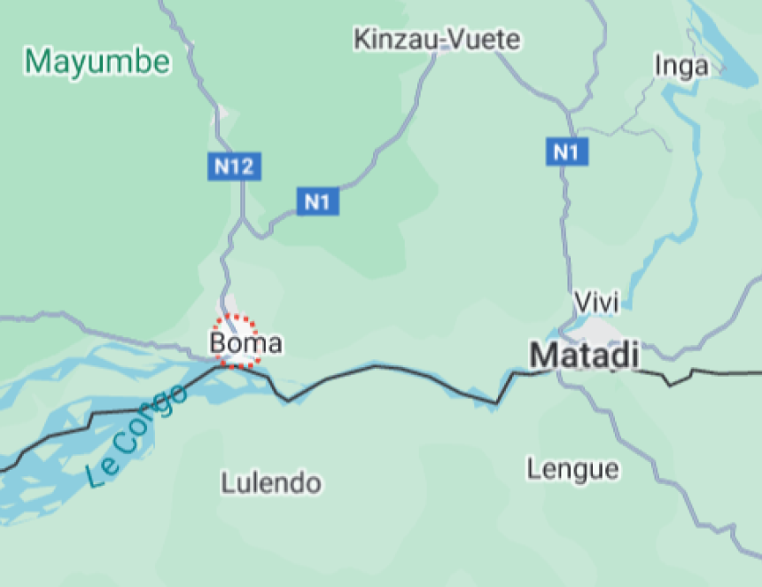 Boma sur la carte