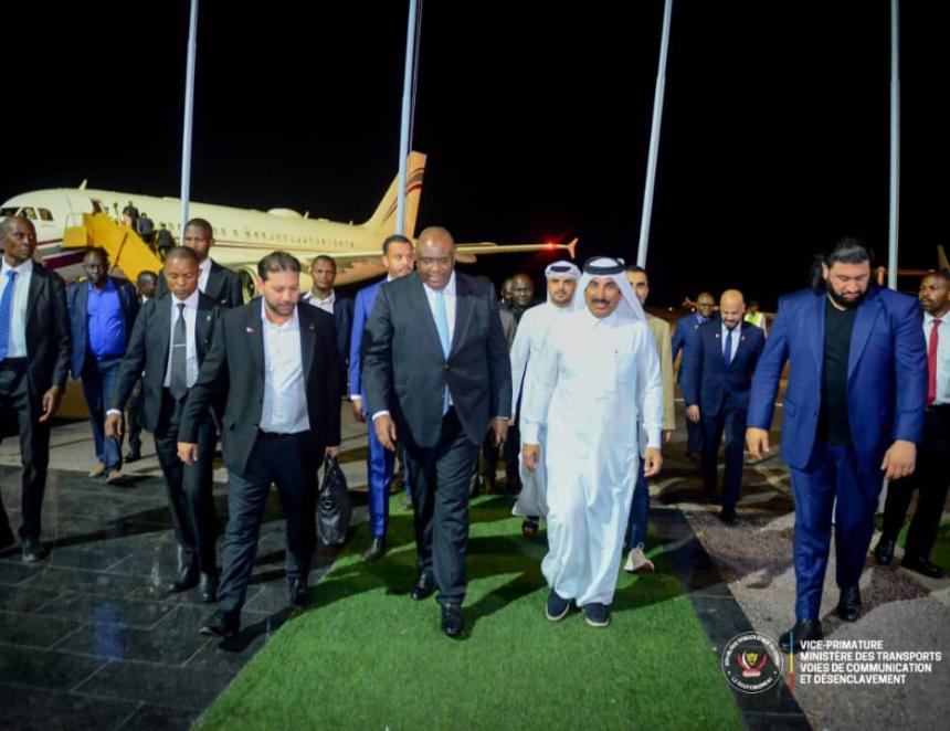Arrivée de Sheikh Almansour Bin Jabor Bin Jassim Al Than à Kinshasa