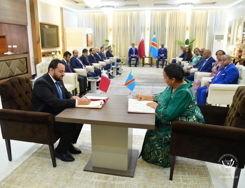 signature de six protocoles d'accord entre la RDC et le Qatar 
