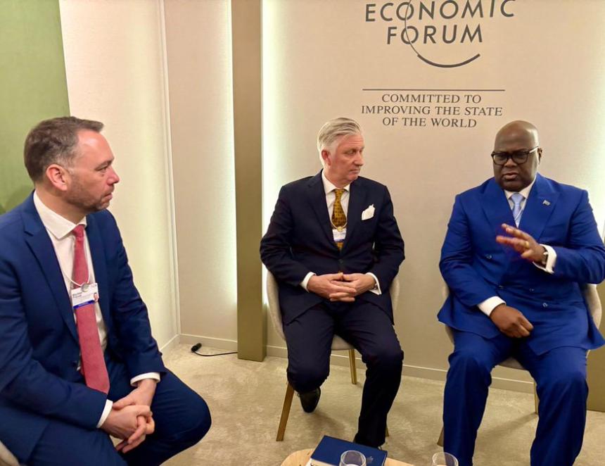 Roi Philippe, Félix Tshisekedi et Maxime Prévot 