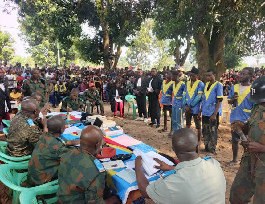 Audience foraine du tribunal militaire garnison de Kikwit 