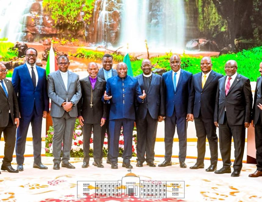 Evariste Ndayishimiye et la délégation congolaise 