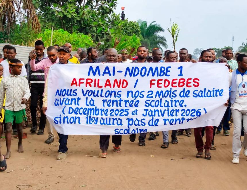 Manifestation des enseignants à Inongo 