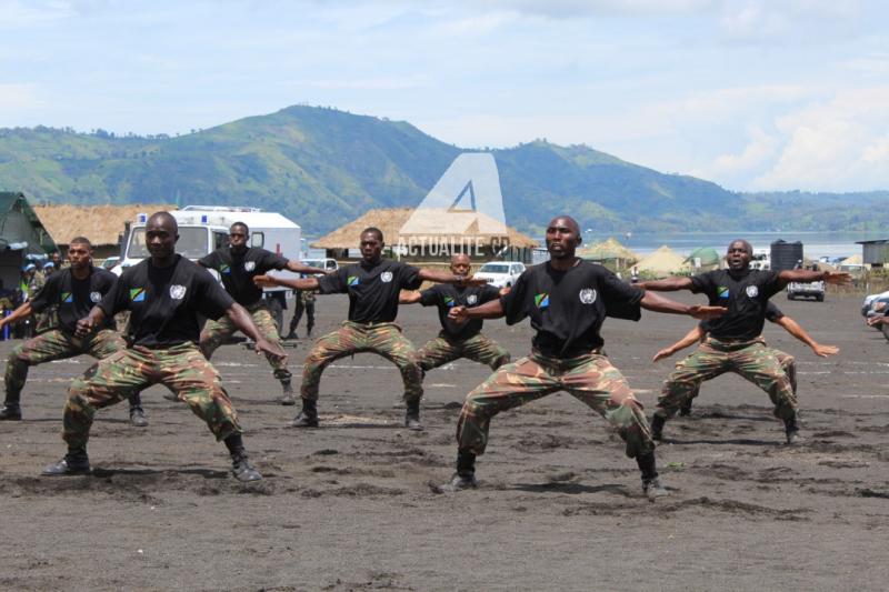 Le contingent tanzanien de la Monusco en entrainement au camp de Mubambiro, environ 25 km à l'ouest de Goma Le contingent tanzanien de la Monusco en entrainement au camp de Mubambiro, environ 25 km à l'ouest de Goma