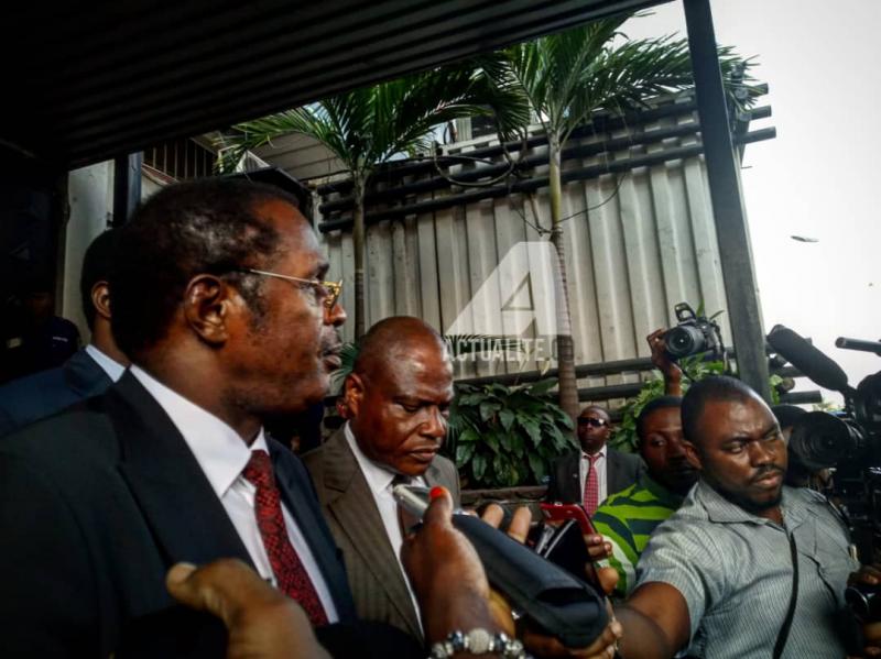 Théodore Ngoy et Martin Fayulu au sortir de la réunion avec la CENI Théodore Ngoy et Martin Fayulu au sortir de la réunion avec la CENI
