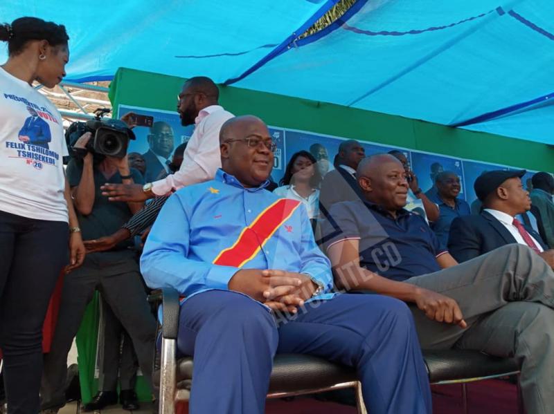 Félix Tshisekedi et Vital Kamerhe ce vendredi 21 décembre 2018 lors d'adresse adresse aux militants de l'UDPS et de l'UNC après le report des élections par la CENI. Ph. Christine Tshibiyi Félix Tshisekedi et Vital Kamerhe ce vendredi 21 décembre 2018 lors d'adresse adresse aux militants de l'UDPS et de l'UNC après le report des élections par la CENI.