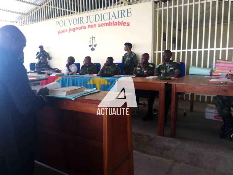 Audience de l'ancien chef de guerre Cheka au tribunal militaire de Goma Audience de l'ancien chef de guerre Cheka au tribunal militaire de Goma