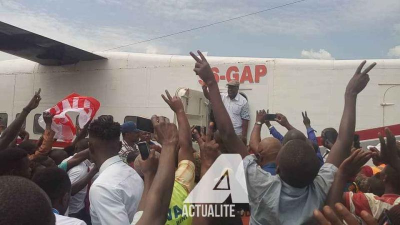 Félix Tshisekedi lors de son arrivée ce mercredi 12 décembre 2018 à Beni