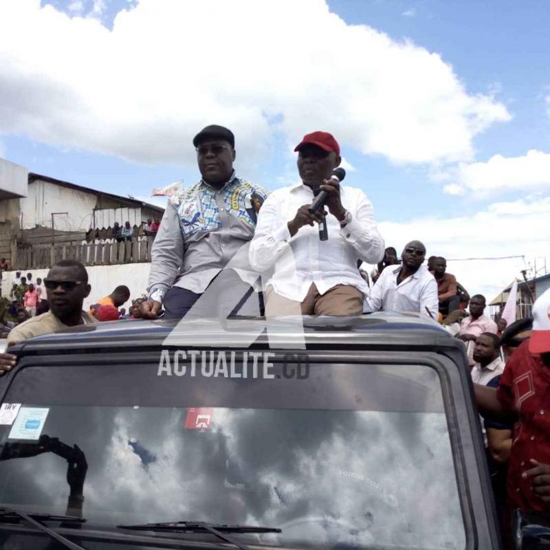 Félix Tshisekedi et Vital Kamerhe lors d'une caravane à Katana Félix Tshisekedi et Vital Kamerhe lors d'une caravane à Katana