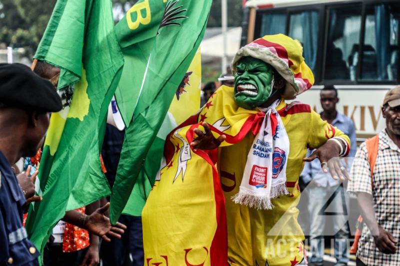 Un supporter du candidat du Front Commun pour le Congo (FCC) Ã  Goma au Nord Kivu.