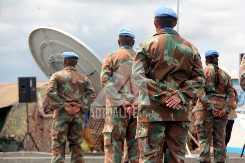 Des casques bleus sud -africains dans l'est de la RDC / Ph. Mulegwa Des casques bleus sud -africains dans l'est de la RDC / Ph. Mulegwa
