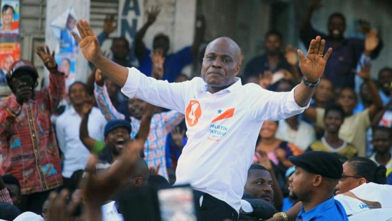 Martin Fayulu lors de la campagne électorale. Martin Fayulu lors de la campagne électorale.