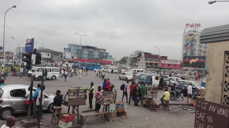 Illustration/le rond-point Victoire à Kinshasa. Illustration/le rond-point Victoire à Kinshasa.