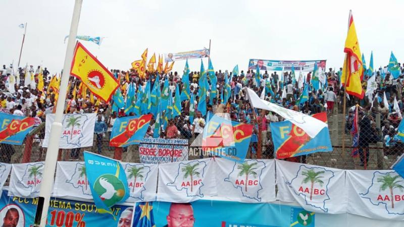 Les militants du FCC au stade Tata Raphael/ Ph. ACTUALITE.CD Les militants du FCC au stade Tata Raphael/ Ph. ACTUALITE.CD