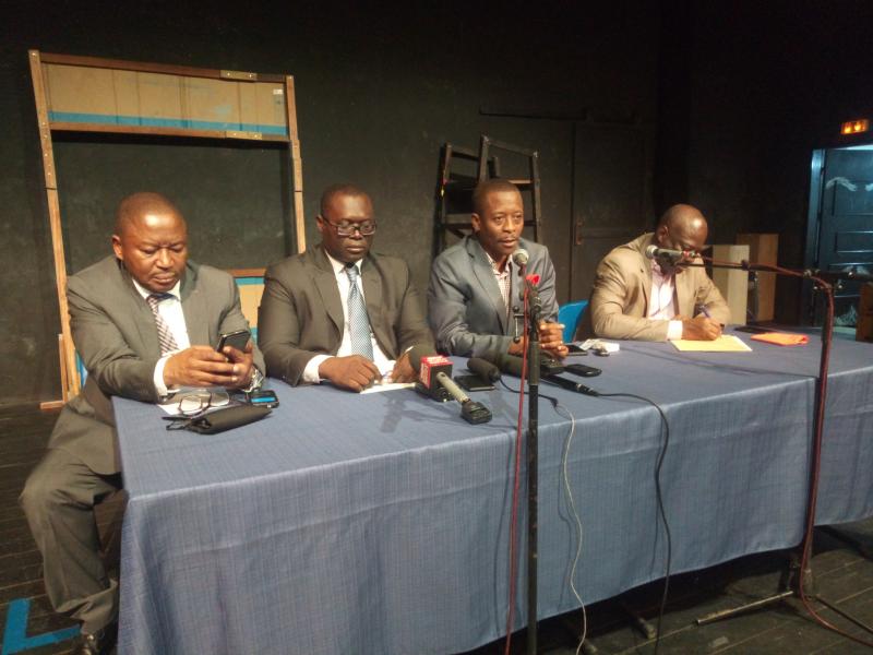 Les membres de la FIDH en conférence de presse à Kinshasa/Ph. Fonseca Mansianga ACTUALITE.CD Les membres de la FIDH en conférence de presse à Kinshasa/Ph. Fonseca Mansianga ACTUALITE.CD